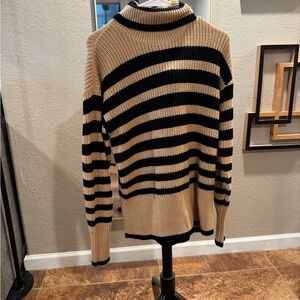 Striped Black and Tan Women’s Sweater